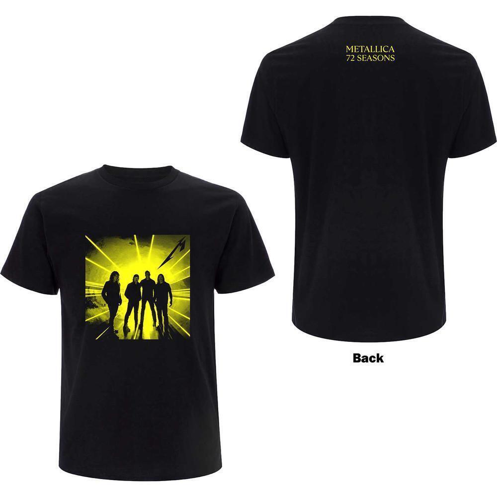 Metallica Unisex T Shirt 72 Seasons Burnt Strobe Back Print 2 Sided